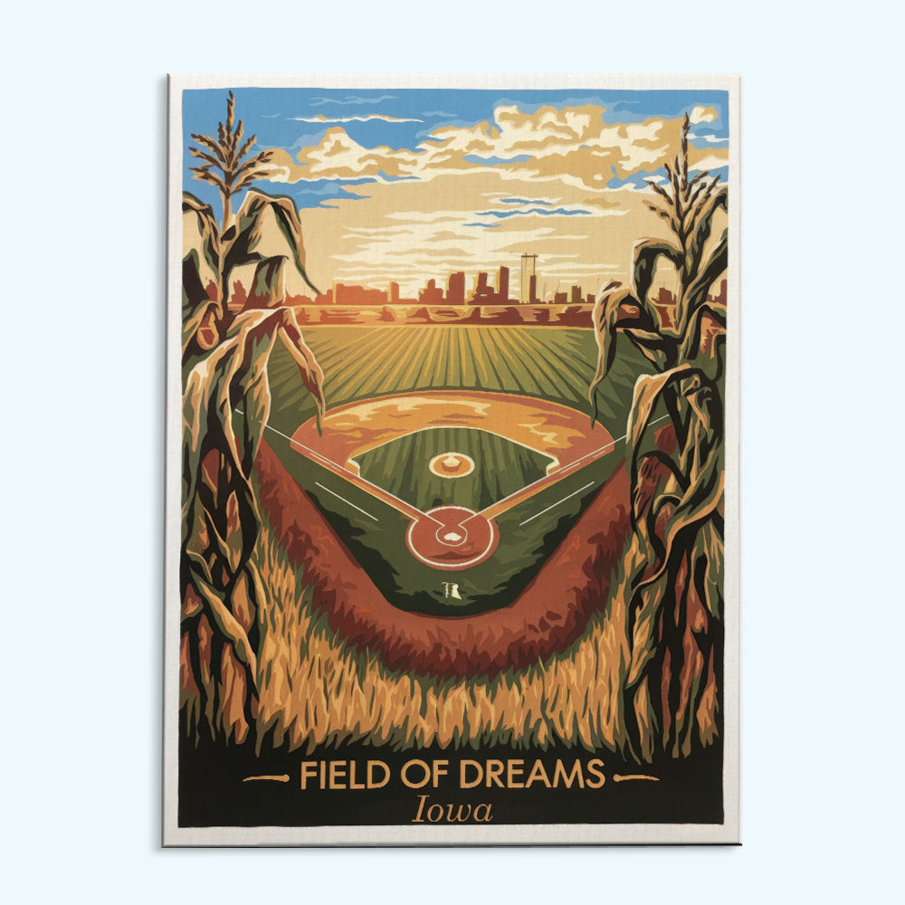 Iowa – Feld der Träume | Malen nach Zahlen Set