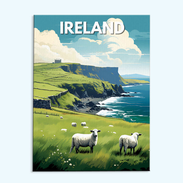 Ireland Travel Poster | Paint by Numbers Kit