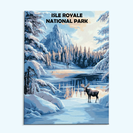 Isle Royale National Park Winter | Paint by Numbers Kit