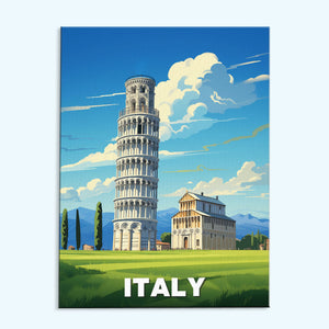 Italien Reiseposter | Malen nach Zahlen Set