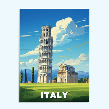 Italy Travel Poster | Paint by Numbers Kit