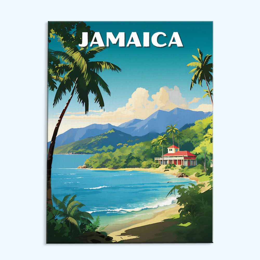 Jamaica Travel Poster | Paint by Numbers Kit
