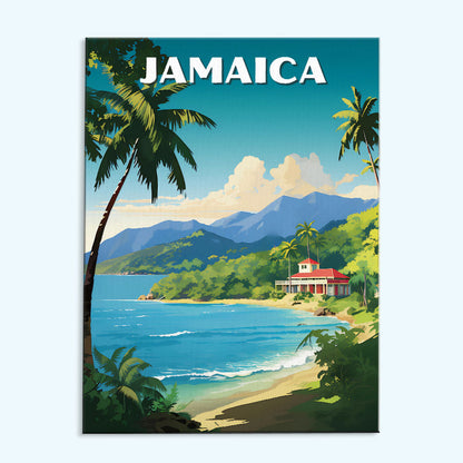 Jamaica Travel Poster | Paint by Numbers Kit