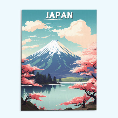 Japan Reiseposter | Malen nach Zahlen Set