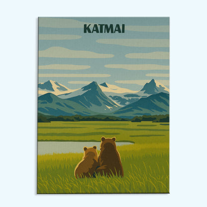 Katmai National Park Beginner | Paint by Numbers Kit