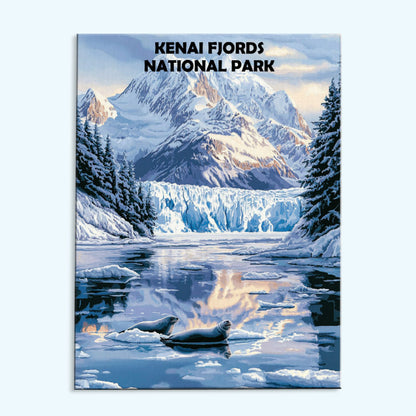 Kenai Fjords National Park Winter | Paint by Numbers Kit