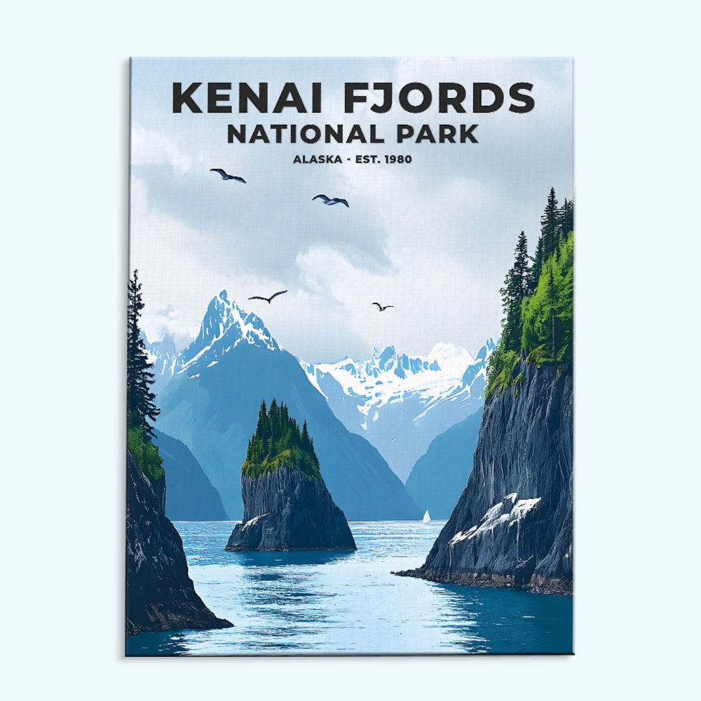 Kenai Fjords National Park Heritage Edition | Paint by Numbers Kit