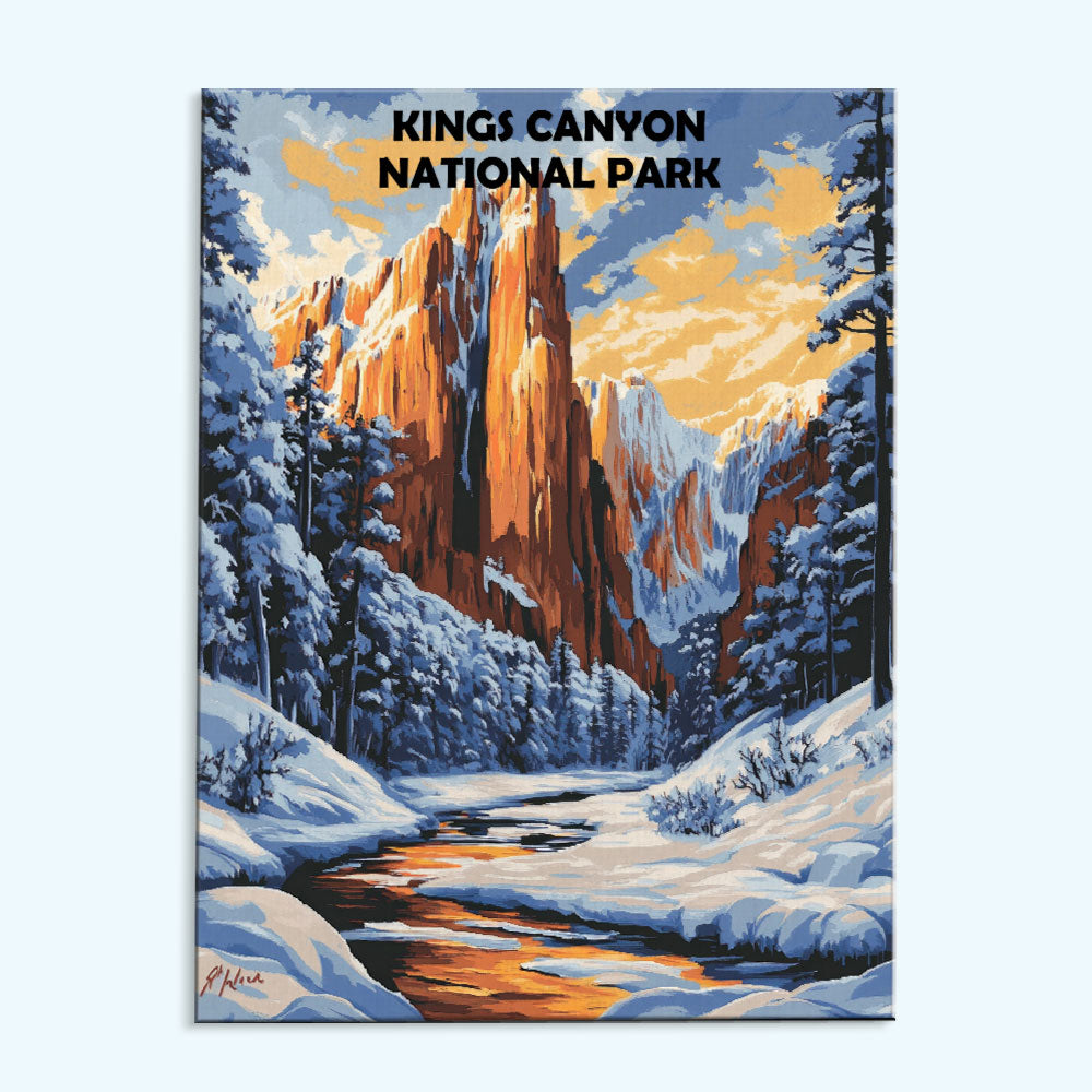 Kings Canyon National Park Winter | Paint by Numbers Kit