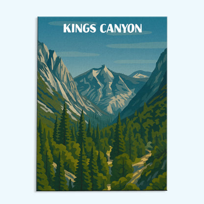 Kings Canyon Nationalpark Anfänger | Malen nach Zahlen Set