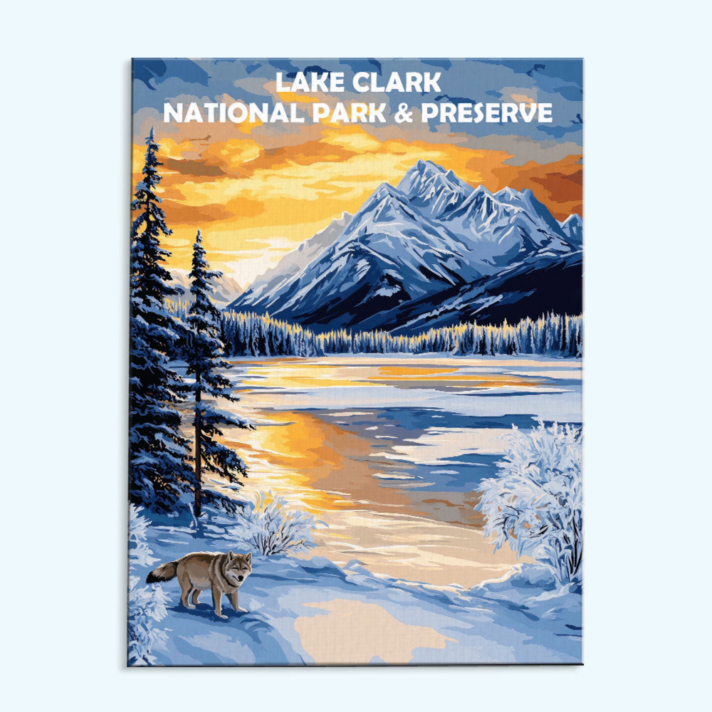 Lake Clark National Park & Preserve Winter | Paint by Numbers Kit