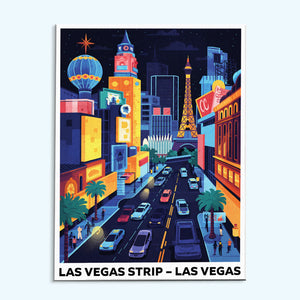 Las Vegas Strip, Las Vegas | US Landmark | Paint by Numbers Kit
