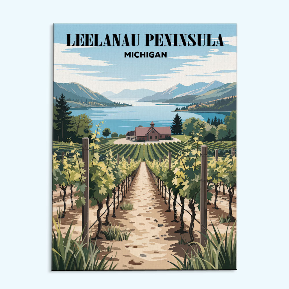 Leelanau Peninsula Wineries, Michigan | Paint by Numbers Kit