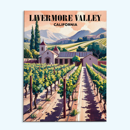 Weingüter im Livermore Valley, Kalifornien | Malen nach Zahlen-Set