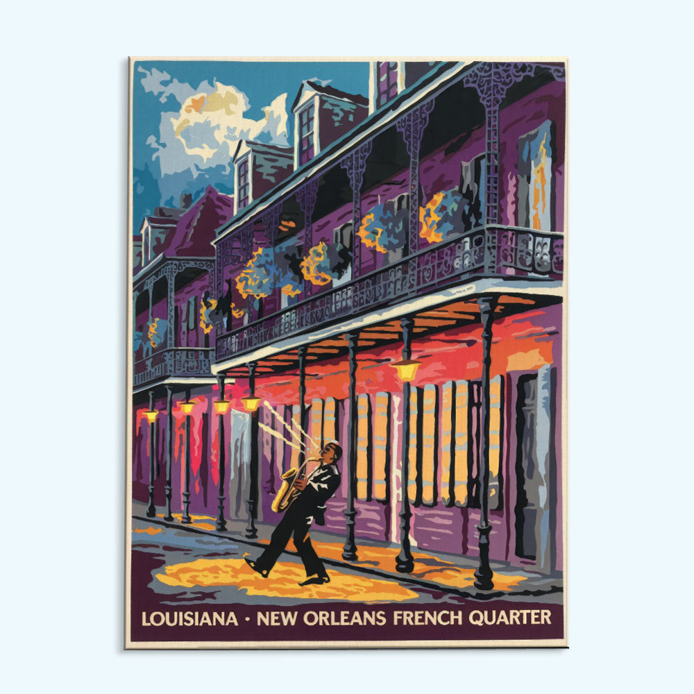 Louisiana - New Orleans French Quarter | Paint by Numbers Kit