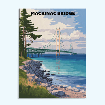 Mackinac Bridge, USA | Paint by Numbers Kit