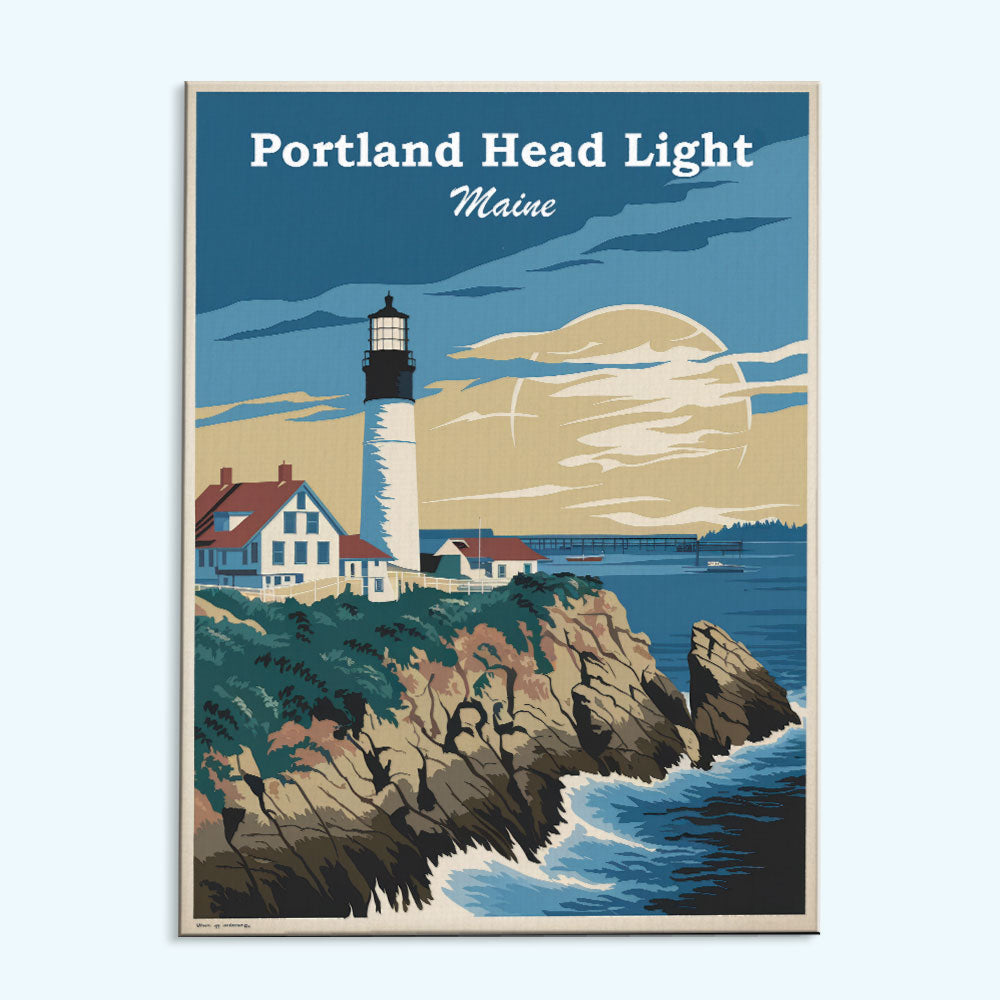 Maine – Portland Head Light | Malen nach Zahlen Set