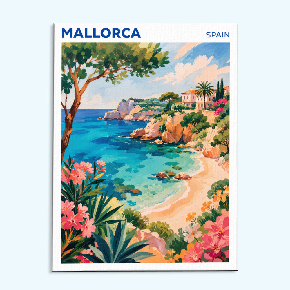 Mallorca, Spain Travel Poster | Paint by Numbers Kit