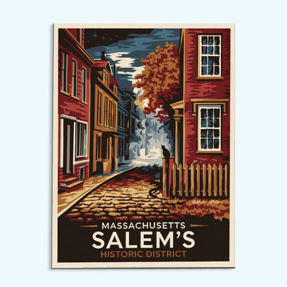 Massachusetts – Salems historisches Viertel | Malen nach Zahlen-Set