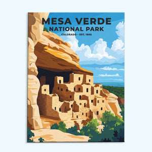Mesa Verde Nationalpark Heritage Edition | Malen nach Zahlen Set