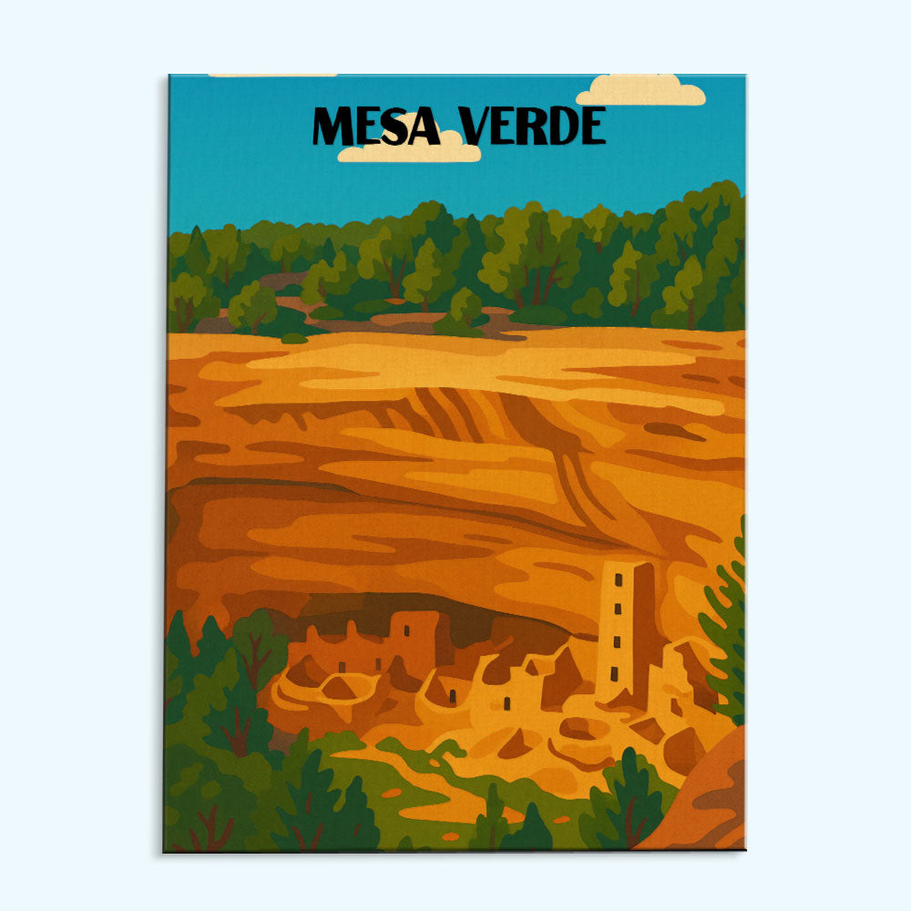 Mesa Verde National Park Beginner | Paint by Numbers Kit
