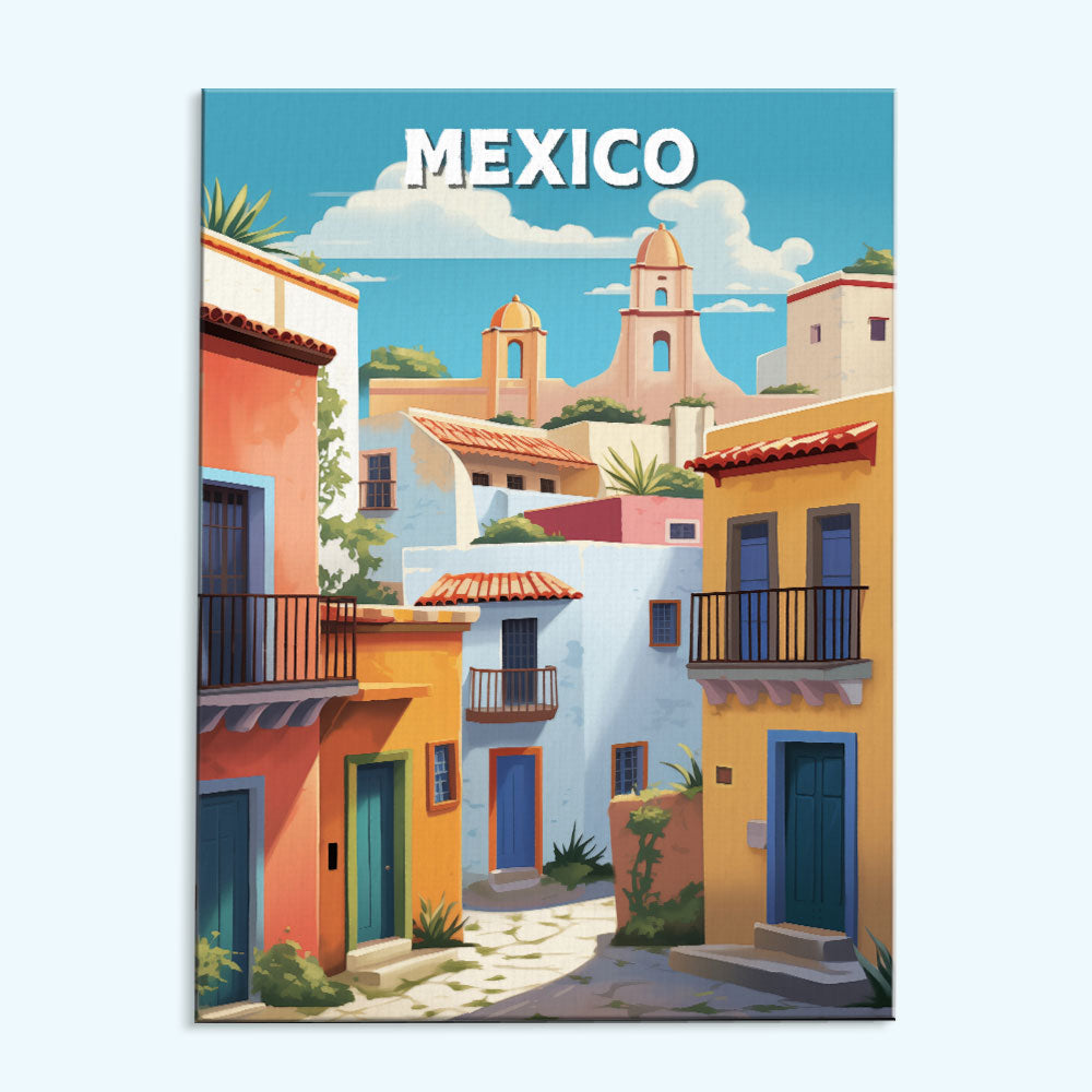 Mexico Travel Poster | Paint by Numbers Kit