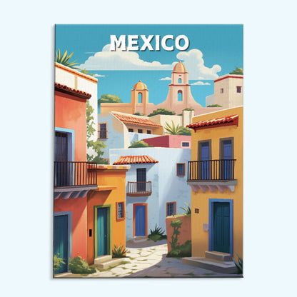 Mexico Travel Poster | Paint by Numbers Kit