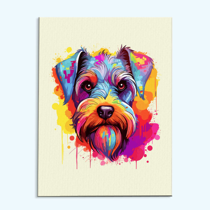 Miniature Schnauzer - Colorful Dog