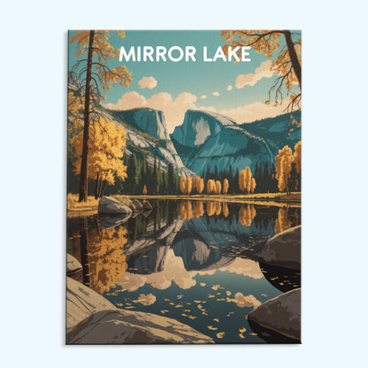 Mirror Lake - Yosemite National Park | Paint by Numbers Kit