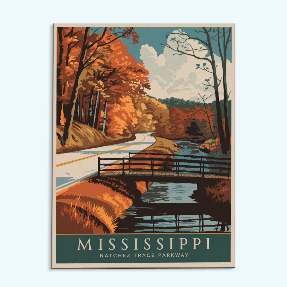 Mississippi - Natchez Trace Parkway | Paint by Numbers Kit