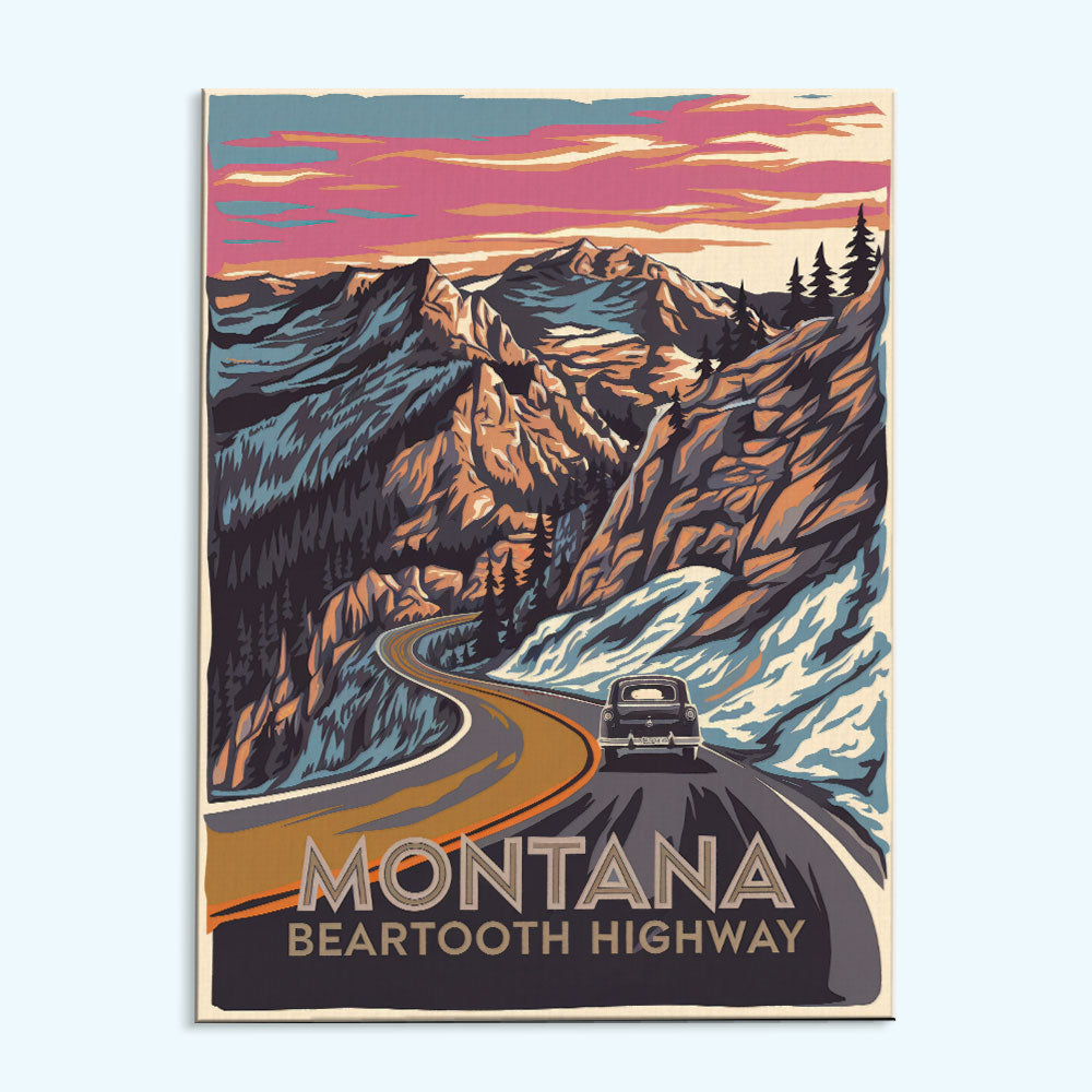 Montana - Beartooth Highway | Paint by Numbers Kit
