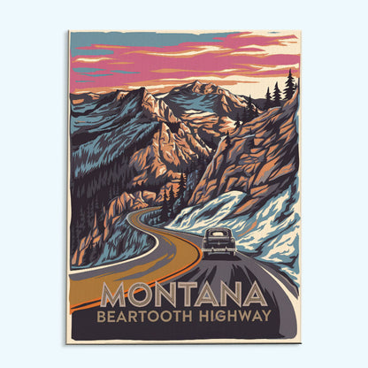 Montana - Beartooth Highway | Paint by Numbers Kit