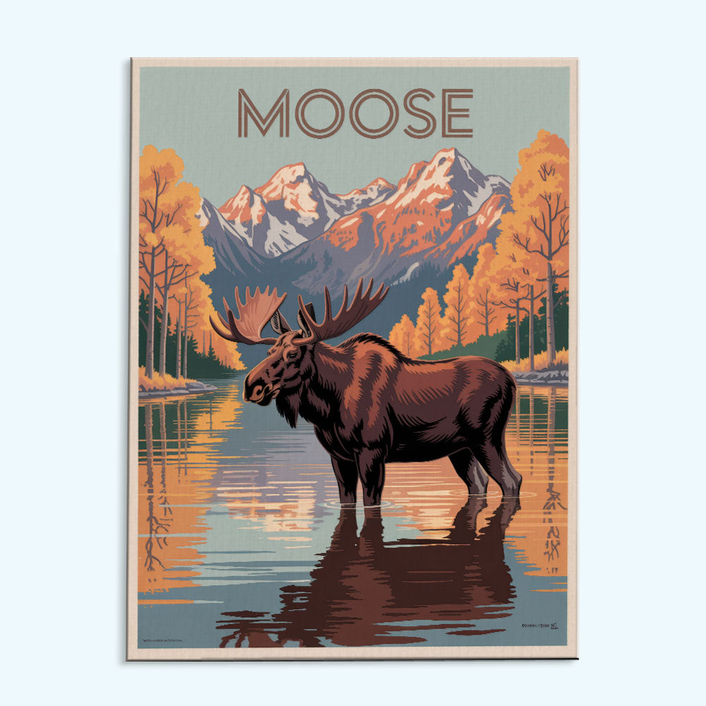 Moose - National Park Wildlife | Paint by Numbers Kit