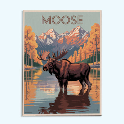 Moose - National Park Wildlife | Paint by Numbers Kit