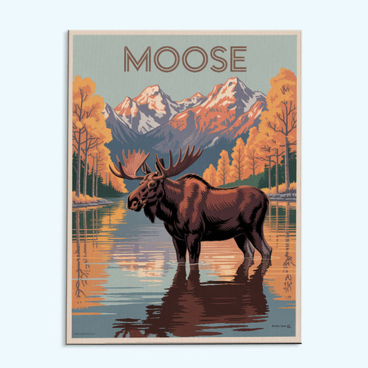 Moose - National Park Wildlife | Paint by Numbers Kit