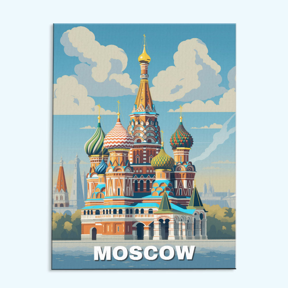 Moscow Travel Poster | Paint by Numbers Kit