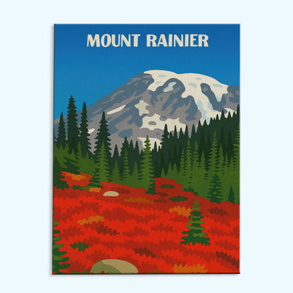 Mount Rainier National Park Beginner | Paint by Numbers Kit