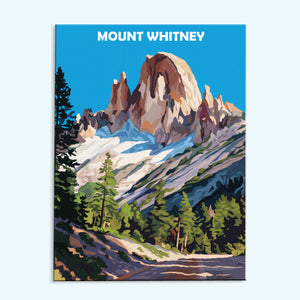 Mount Whitney, USA | Malen nach Zahlen Set