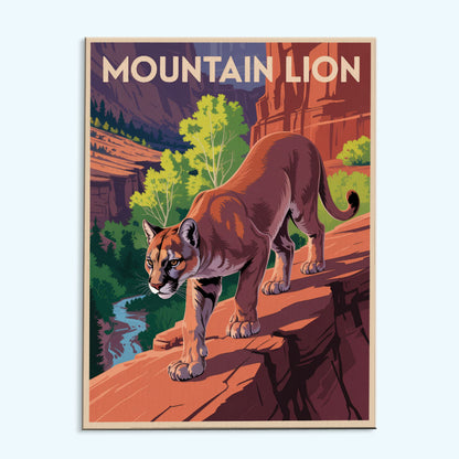 Mountain Lion - National Park Wildlife | Paint by Numbers Kit