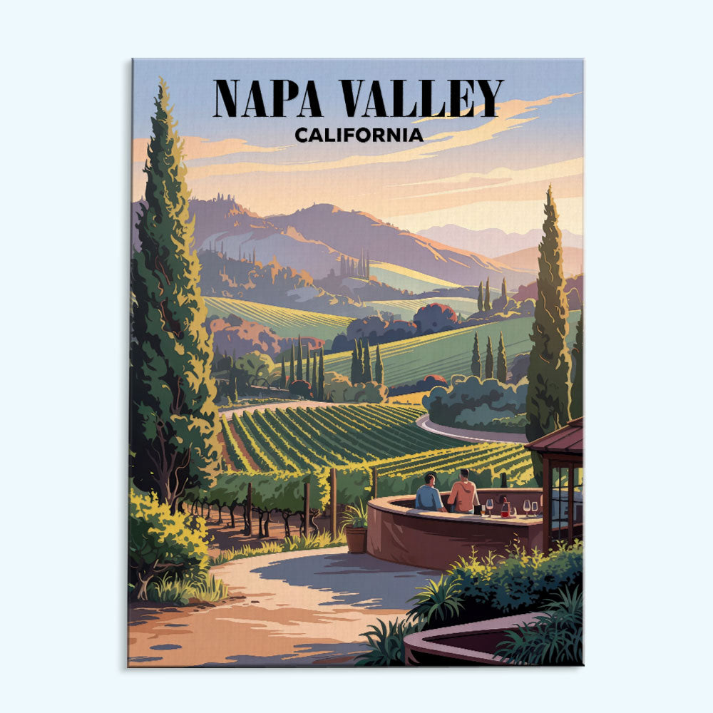 Napa Valley Wineries, California | Paint by Numbers Kit