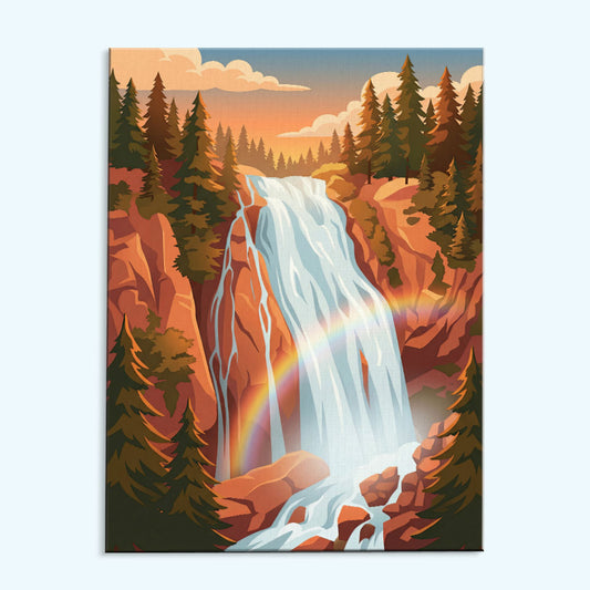 Narada Falls - Mount Rainier | Paint by Numbers Kit
