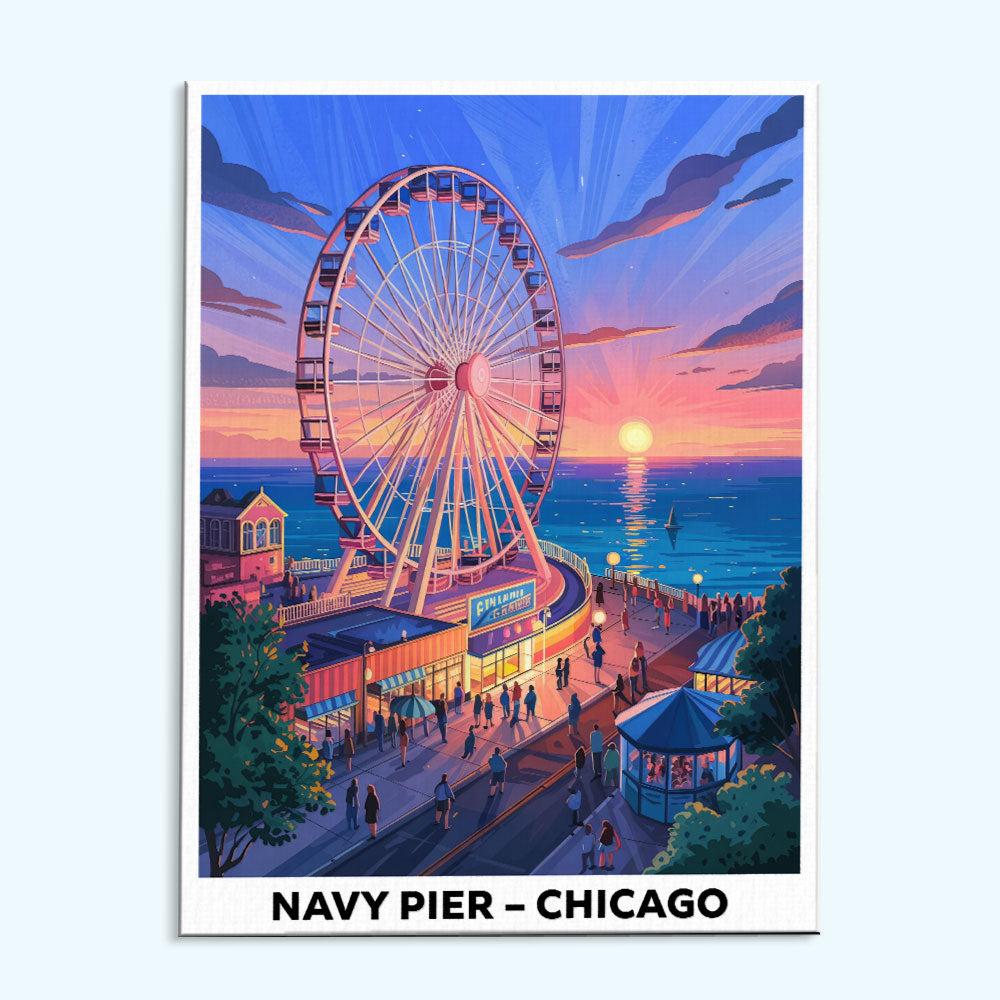 Navy Pier, Chicago | US Landmark | Paint by Numbers Kit