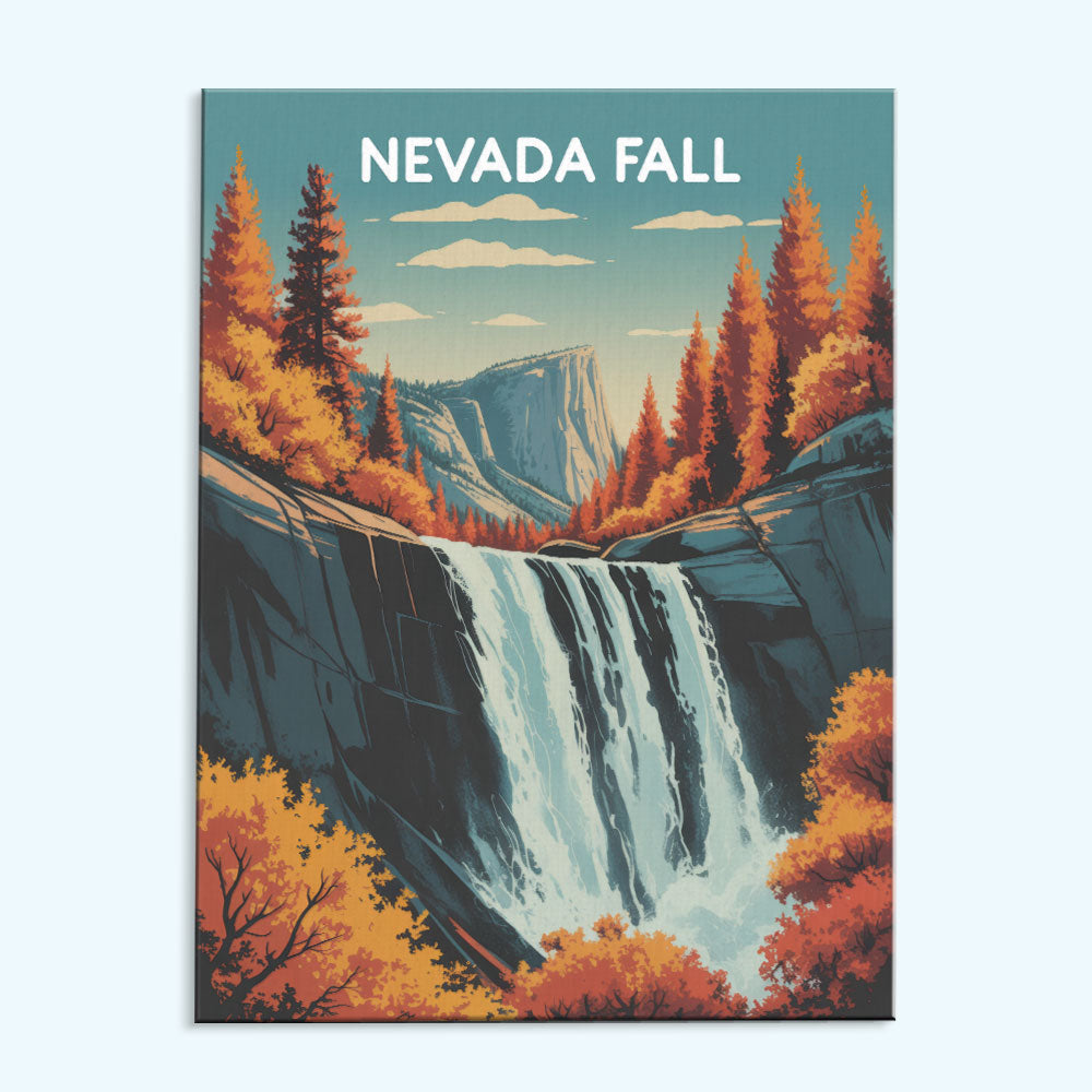 Nevada Fall - Yosemite National Park | Paint by Numbers Kit