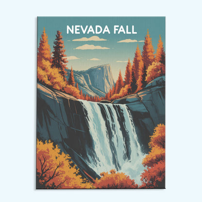 Nevada Fall - Yosemite National Park | Paint by Numbers Kit