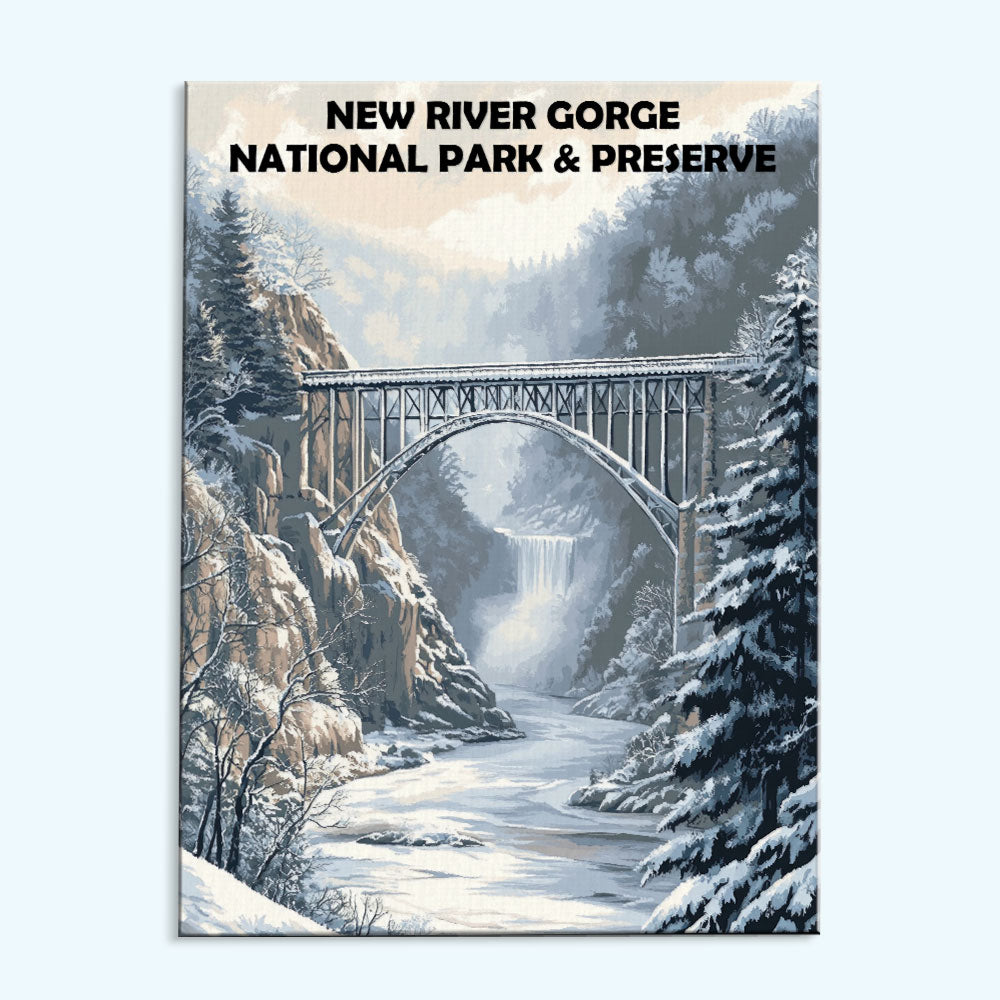 New River Gorge National Park Winter | Paint by Numbers Kit