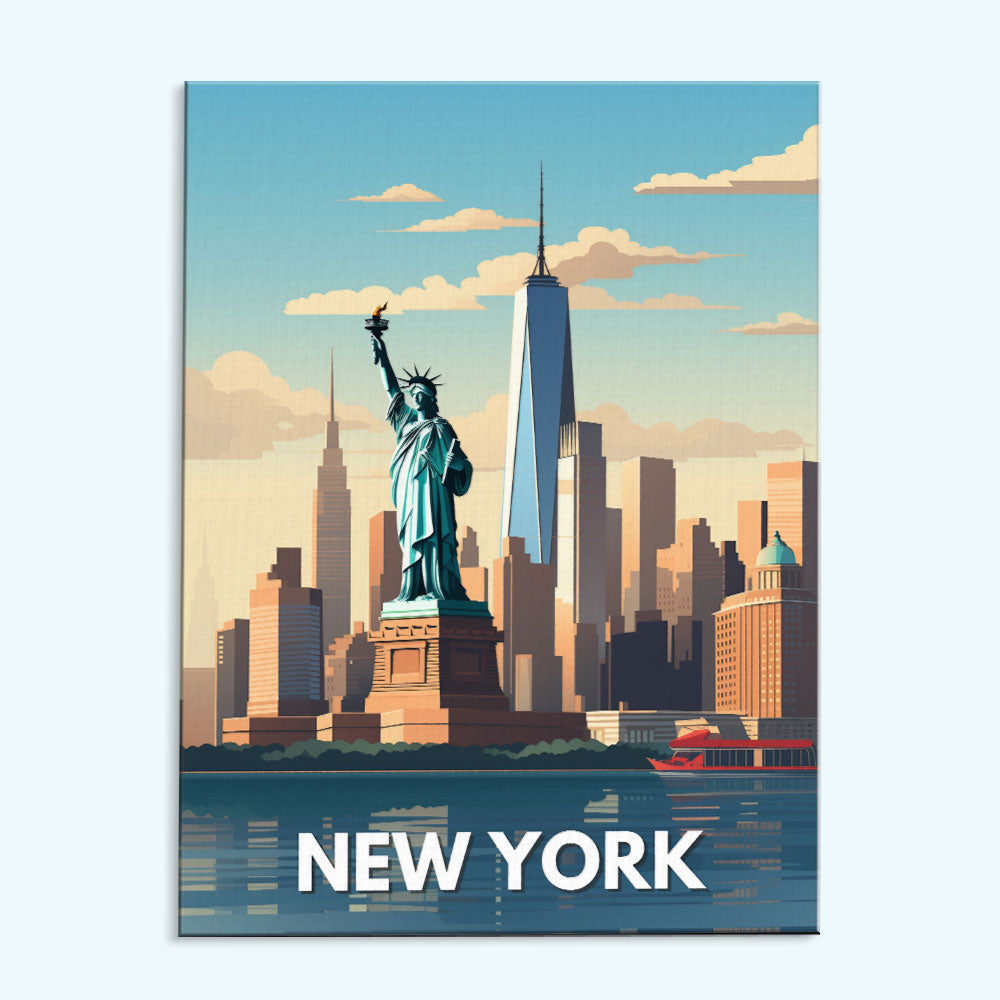 New York Travel Poster | Paint by Numbers Kit