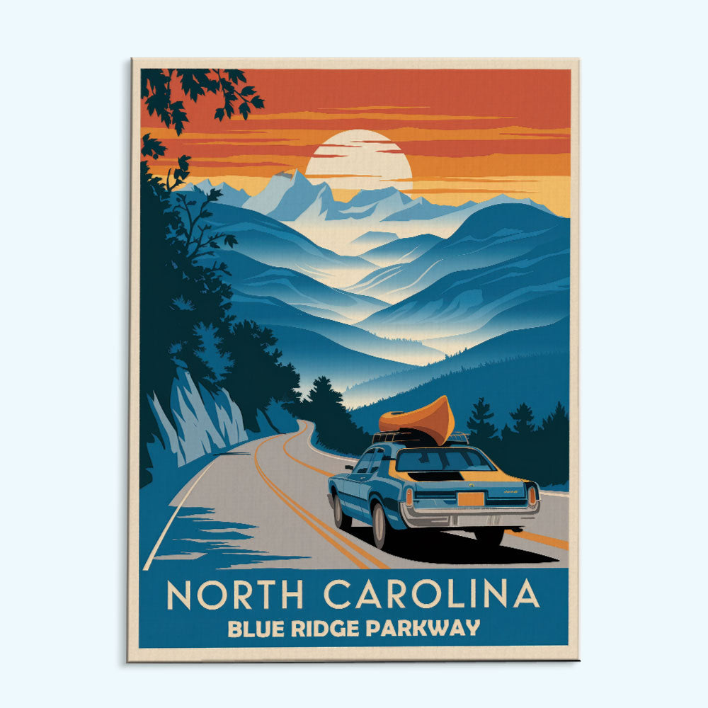 North Carolina - Blue Ridge Parkway | Paint by Numbers Kit