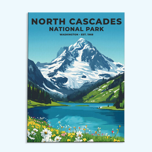 North Cascades National Park Heritage Edition | Paint by Numbers Kit