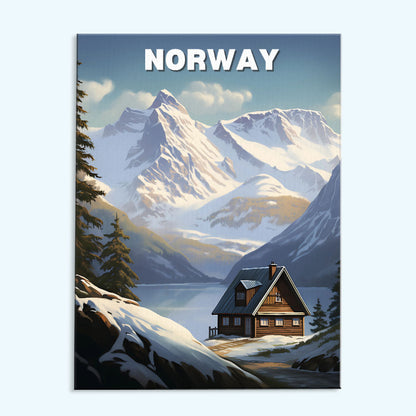 Norway Travel Poster | Paint by Numbers Kit