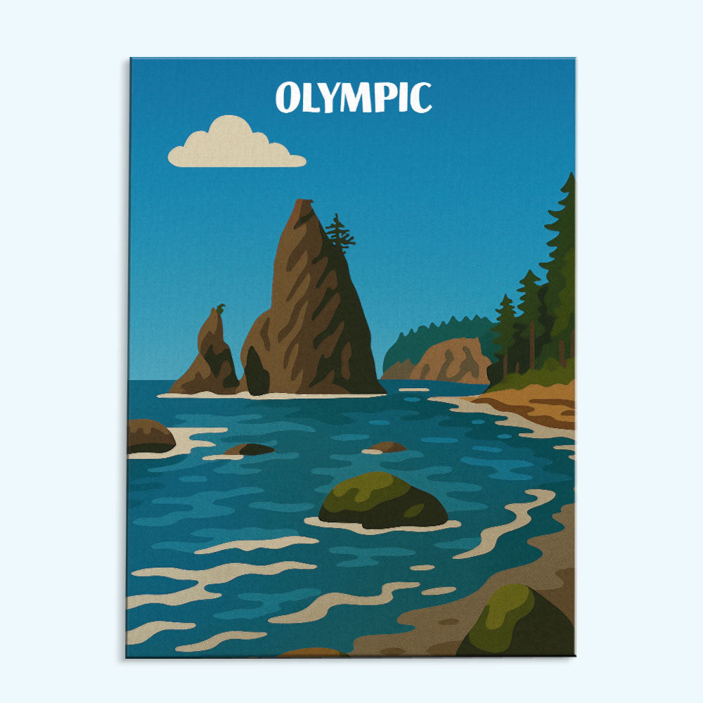 Olympic National Park Beginner | Paint by Numbers Kit