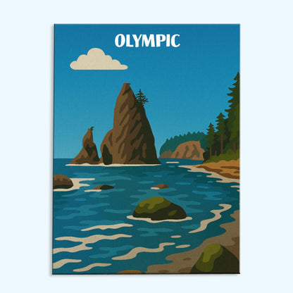 Olympic National Park Beginner | Paint by Numbers Kit